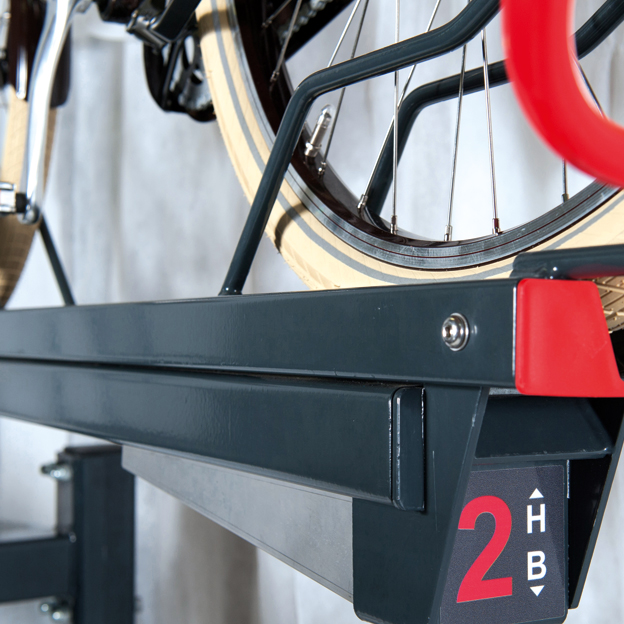 racks double-étage Optima installé dans les parkings vélos de LPA
