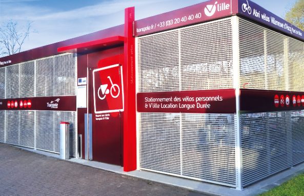 une des consignes vélos fermées ALTAO Spacio de Lille