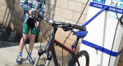 borne de lavage vélo de la station VTT Houffalize