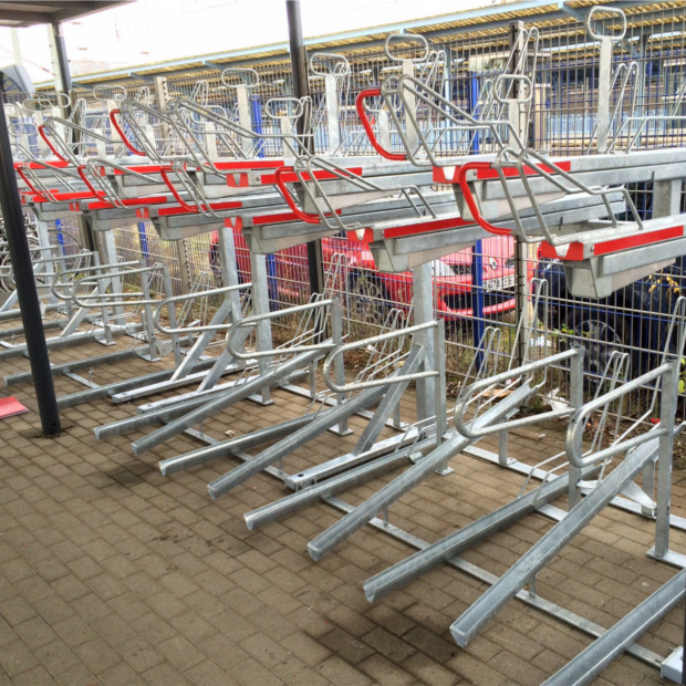 racks double étage Optima du parking vélos en GARE DE SELESTAT