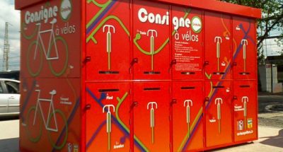 Abri vélos sécurisé autoportant ALTAO Duplex en gare d'ARTIX