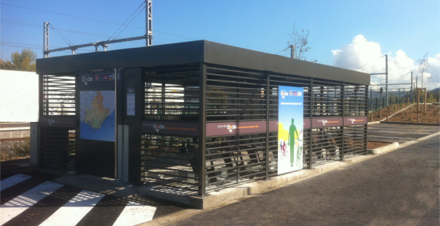 Une consigne à vélos sécurisée ALTAO Spacio dédiée aux VAE installée à Marseille La Barasse
