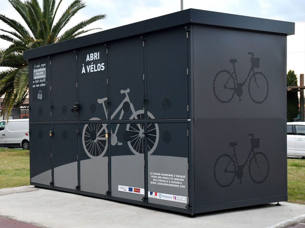 abri vélo sécurisé ALTAO Duplex installé à Narbonne