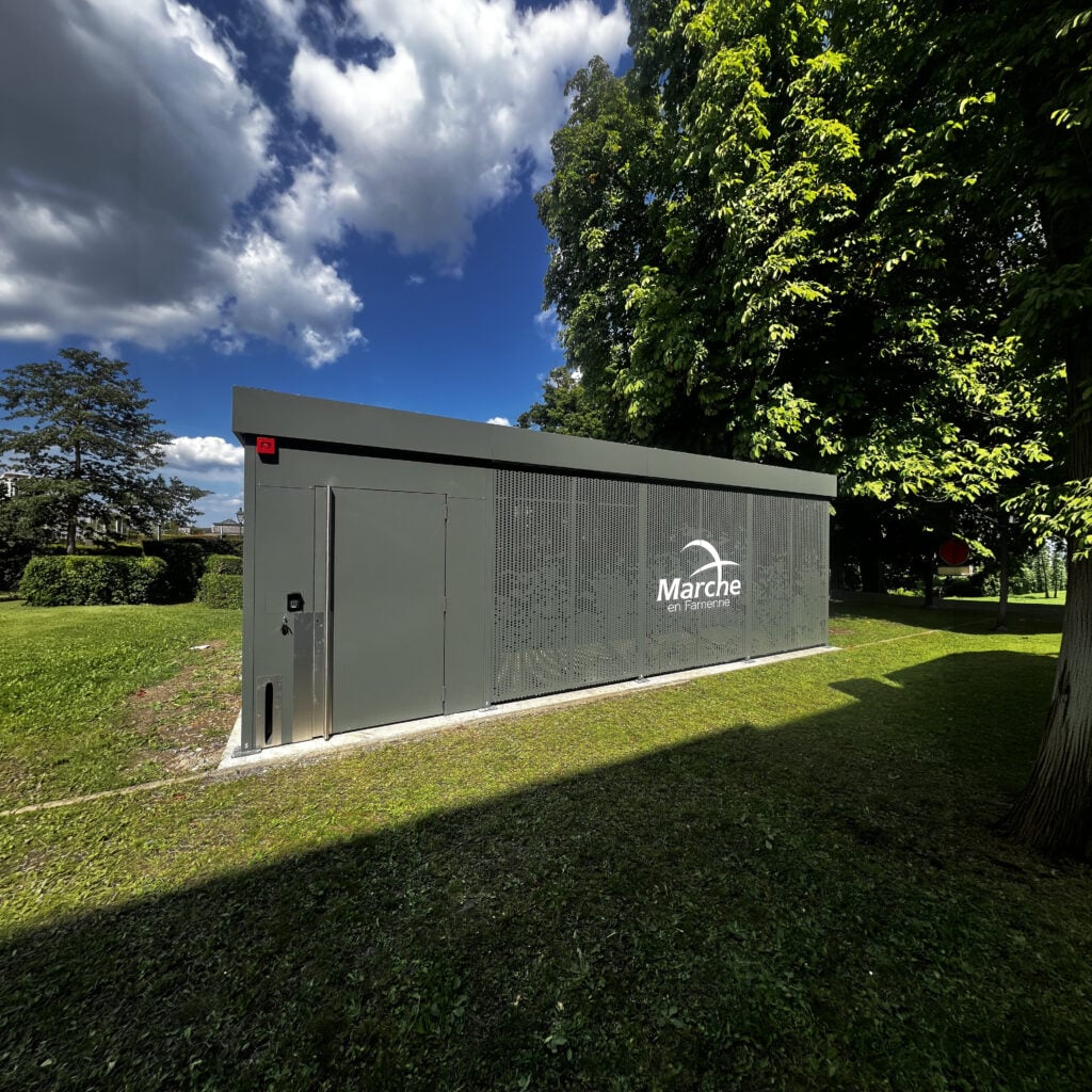 Bicycle storage facility at Marche-en-Famenne Town Hall