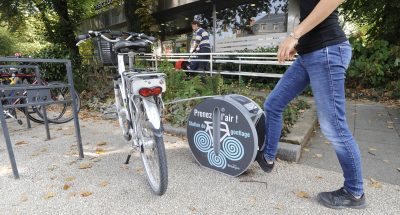 station de gonflage vélo de Besançon ALTAO Pump Altinnova