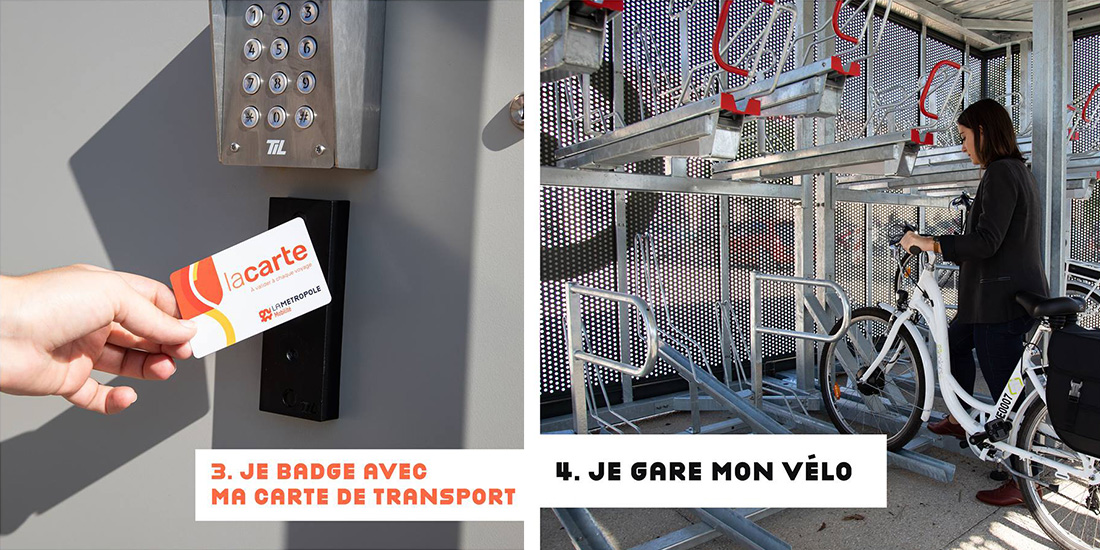 mode d'emploi de l'abri vélos sécurisé en gare de Marseille St Charles