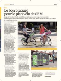 article sur le plan vélo de Saint Etienne et consigne ALTAO Duplex
