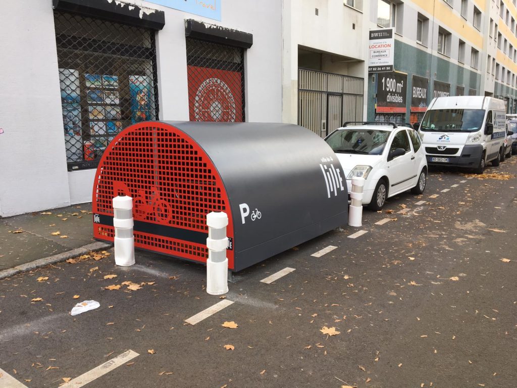 box vélo autoportant ALTAO Cover idéal pour faire des aménagements cyclables temporaires pour le déconfinement