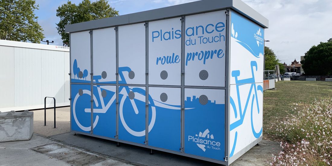 nouvelle consigne à vélos sécurisée ALTAO Duplex du parking de Plaisance du Touch