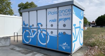 nouvelle consigne à vélos sécurisée ALTAO Duplex du parking de Plaisance du Touch