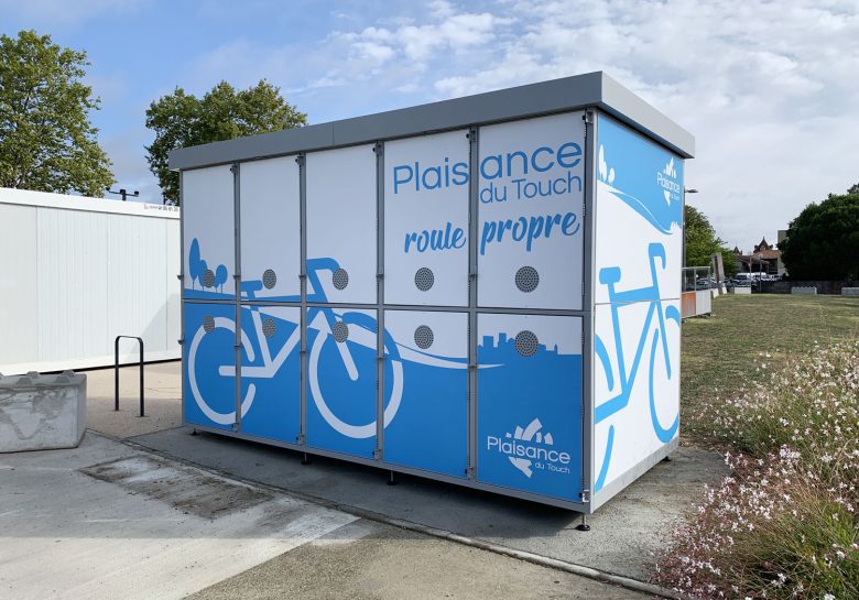 nouvelle consigne à vélos sécurisée ALTAO Duplex du parking de Plaisance du Touch