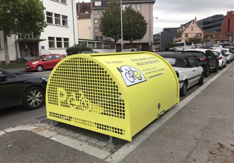ALTAO Cover installé à Strasbourg pour stationner son vélo en sécurité