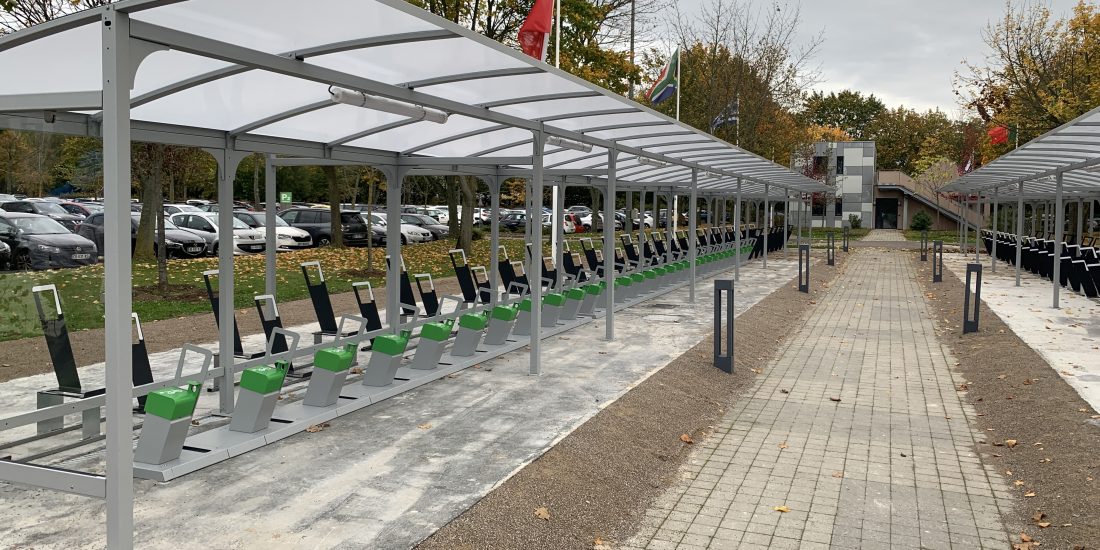 Bel exemple de stationnement vélos en entreprise