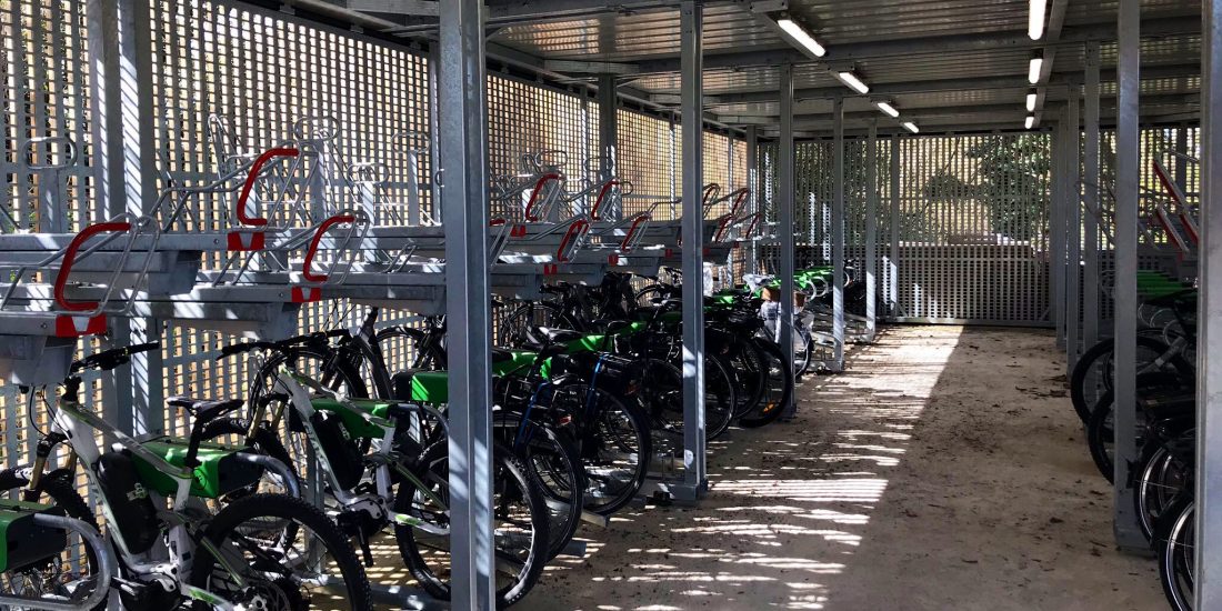 racks de stationnement vélos Optima sur deux étages