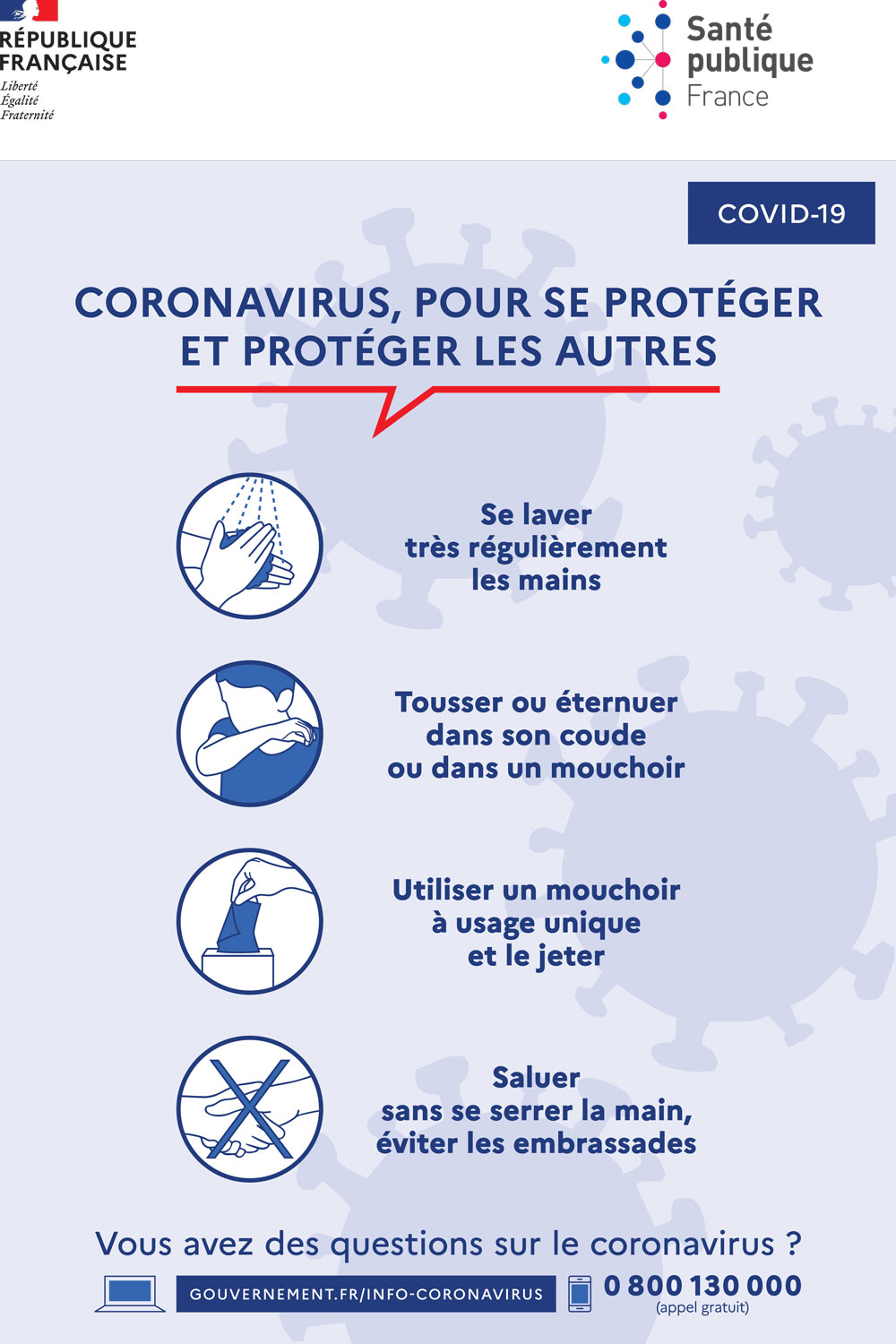 affiche gestes barrieres contre le coronavirus