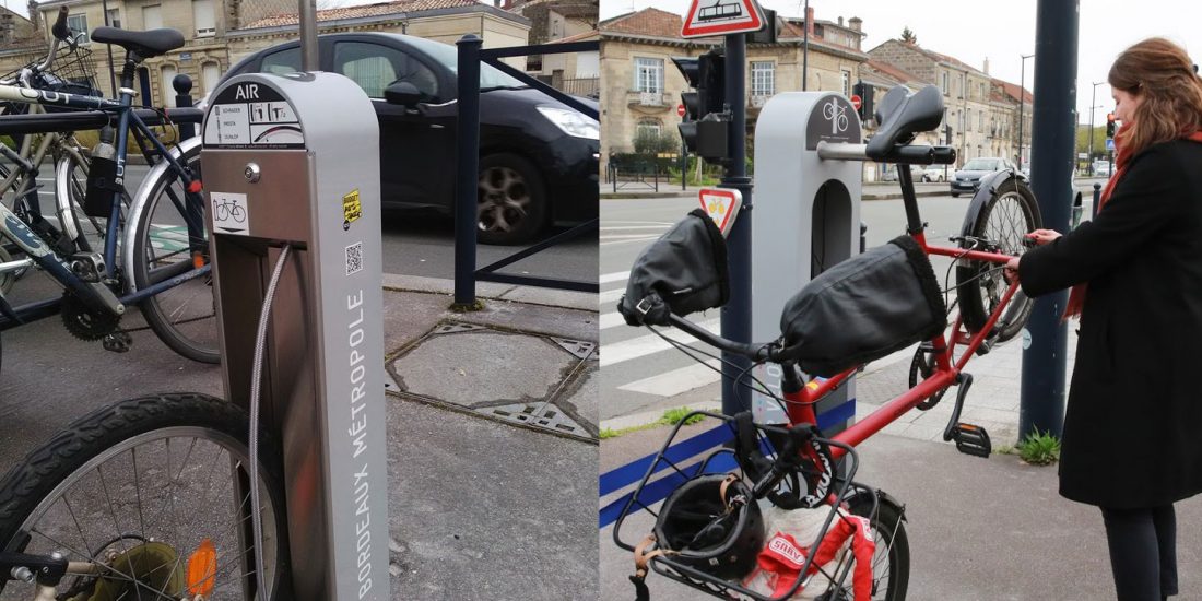 Première station de services vélos de Bordeaux Métropole