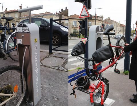 Première station de services vélos de Bordeaux Métropole