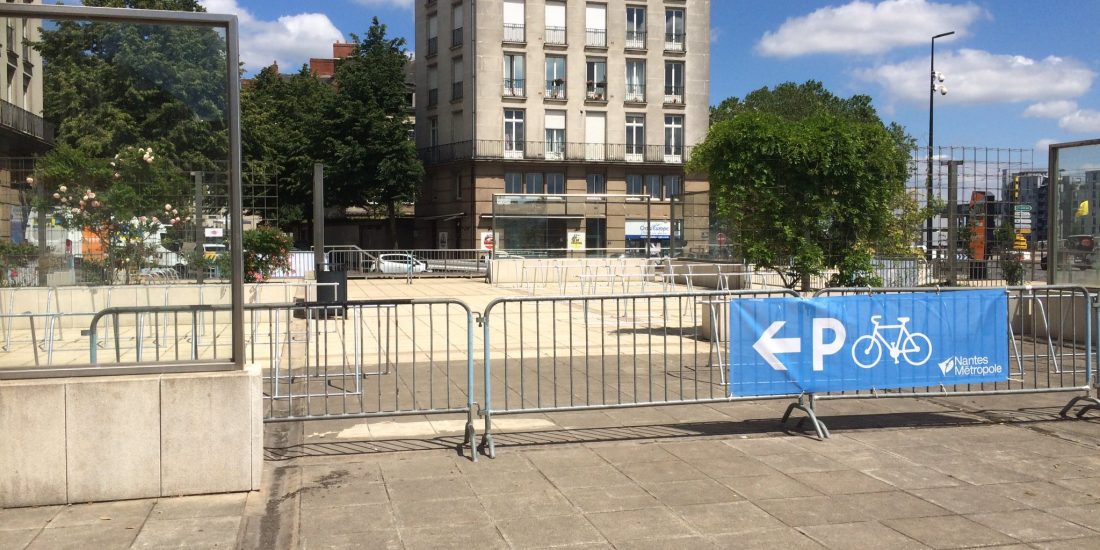 parkings vélos temporaires Débords de Loire