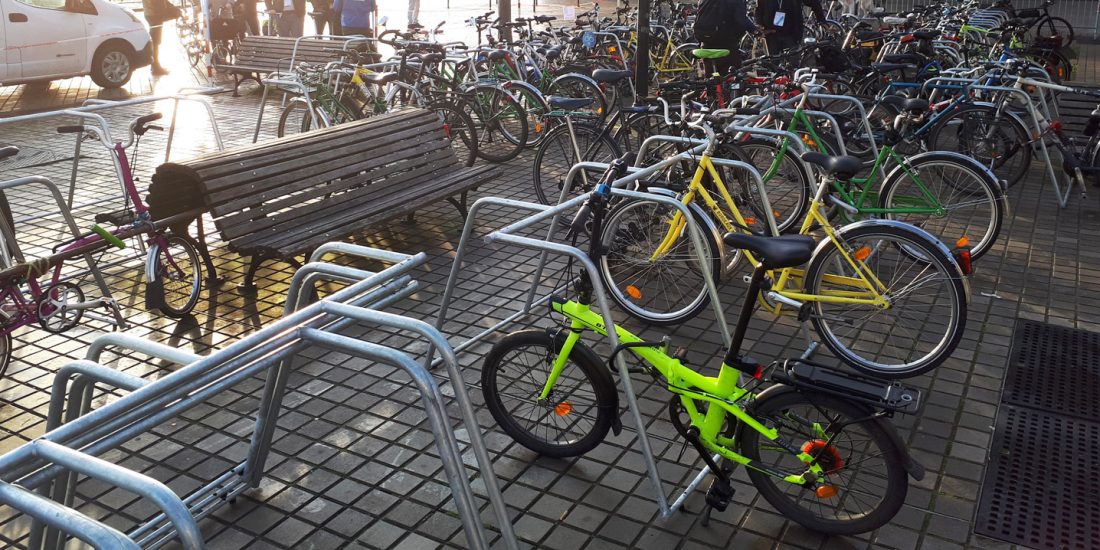 parking à vélos du Congrès de la FUB 2020 à Bordeaux