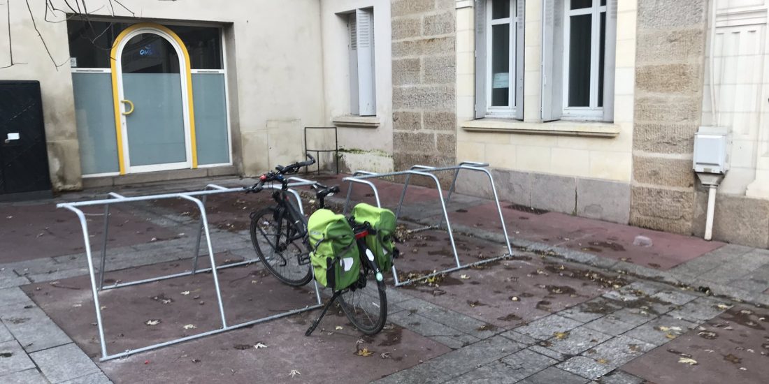 stationnement vélos expérimental à Nantes