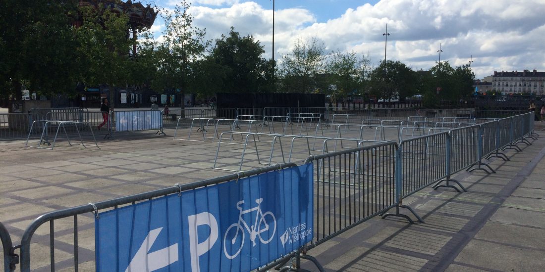 parking vélos éphémère à Nantes