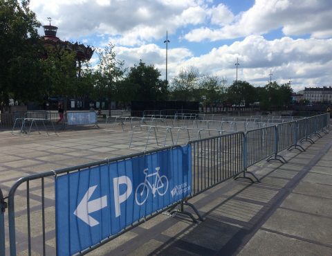 parking vélos éphémère à Nantes