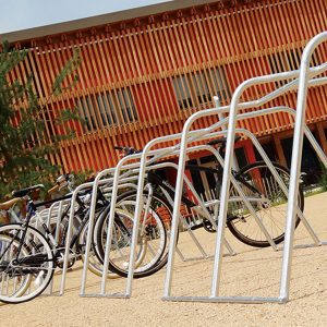 parking vélo temporaireavec racks de stationnement vélos ALTAO Mobile via le Coup de Pouce Vélo