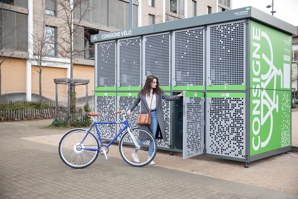 abri vélo sécurisé installé en ville