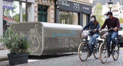 photo d"un abri vélo d'Altinnova paru dans l'article de L'Usine Nouvelle