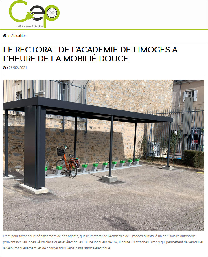 Un abri vélo solaire innovant à Limoges - ALTAO Open
