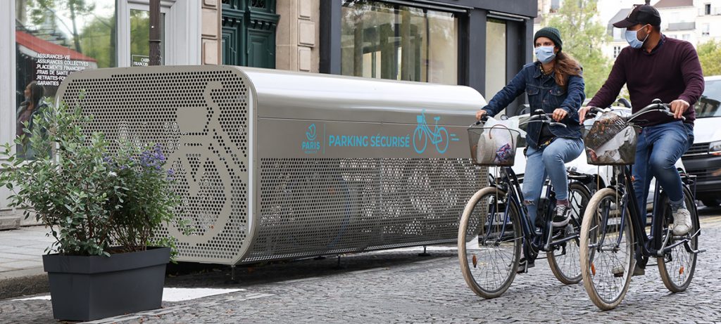 Parking vélo sécurisé d'Altinnova pour la Ville de paris