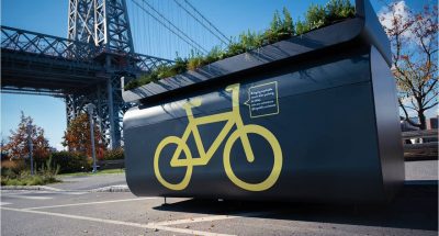 Oonee Mini: made-to-measure ALTAO Pod secure bike shelter from New York City