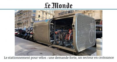 box vélo Altinnova en photo dans un article Le Monde