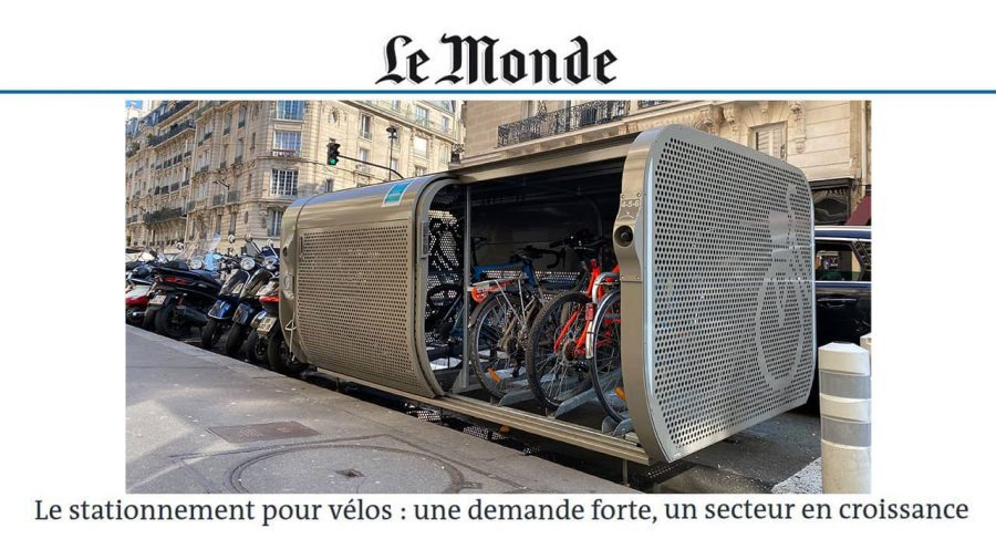 box vélo Altinnova en photo dans un article Le Monde