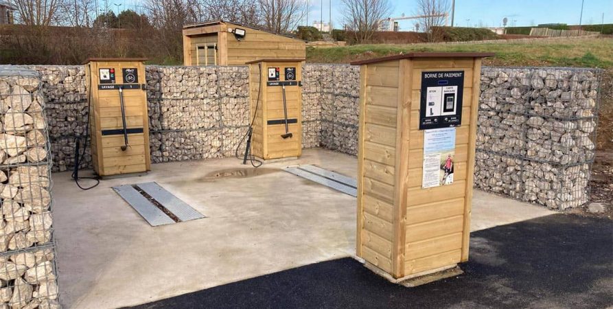 Station de lavage vélos et VTT en libre-service ALTAO Modulo de Marquise à Terre des 2 caps