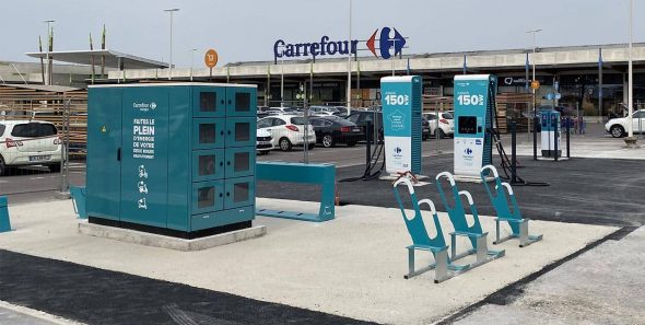 bornes recharge électrique Carrefour Energies