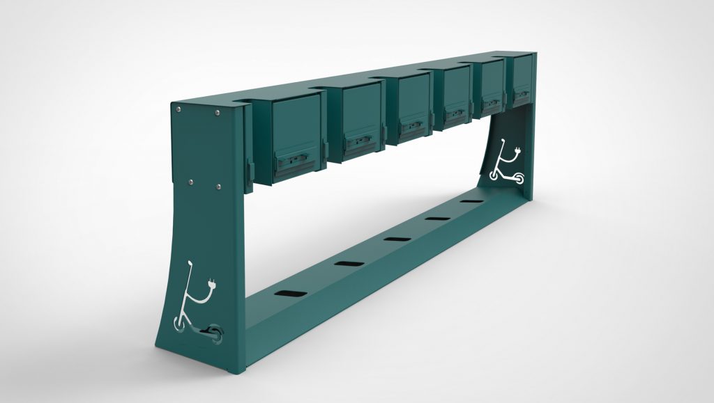 bornes de recharge et de stationnement pour les trottinettes électriques