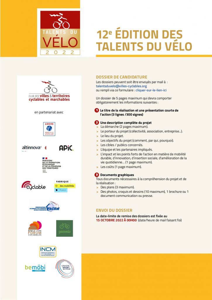 présentation des Talents du vélo 2022