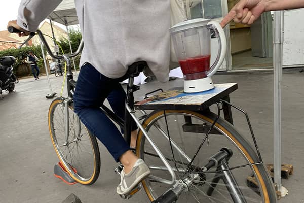 Vélo smoothie de l'inauguration