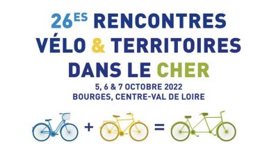 affiche des 26es Rencontres Velo & Territoires 2022 à Bourges