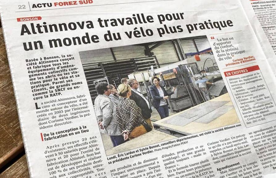 photo de l'article sur Altinnova paru dans le quotidien La Tribune Le Progrès