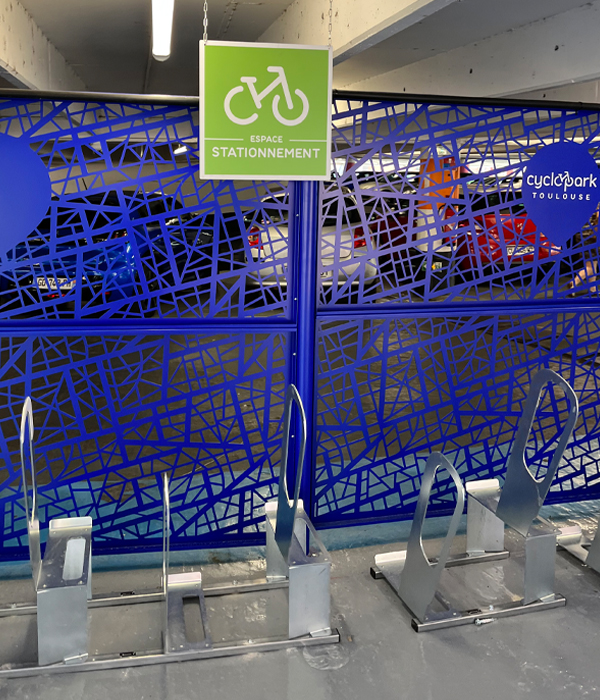 Espace de stationnement vélo sécurisé