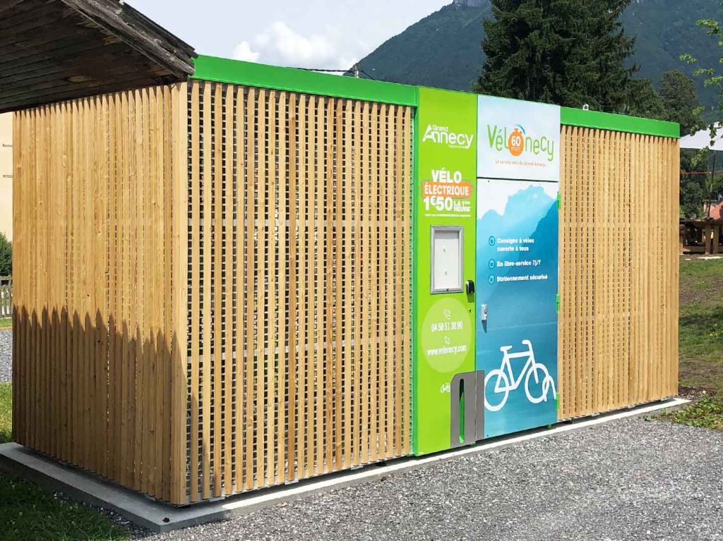 emplacement de stationnement vélos fermé et sécurisé à Annecy
