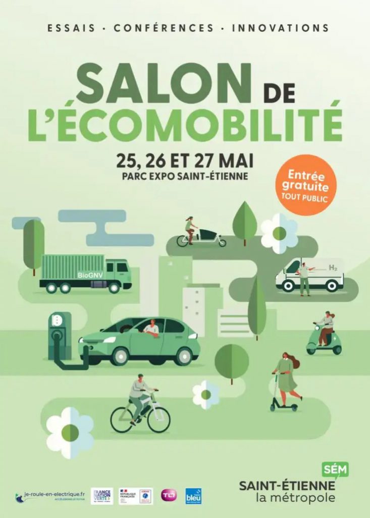 affiche du salon de l'écomobilité 2023 de St Étienne