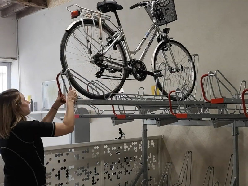 utilisations du racks haut des racks de stationnement double étage Optima V10