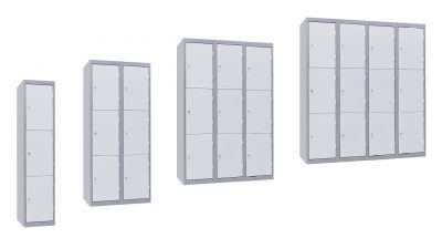 Range of secure storage lockers for cyclists