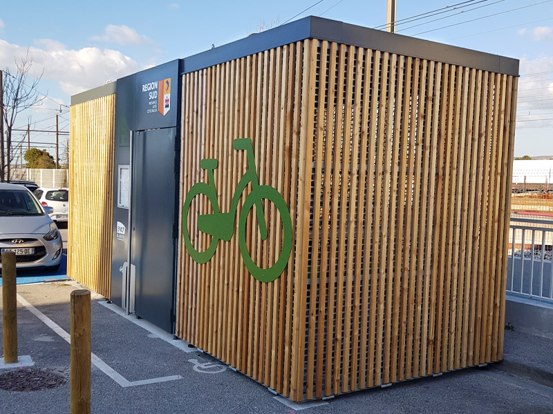 abri vélo fermé Cigogne® de la Région Sud à Pas-de-Lanciers