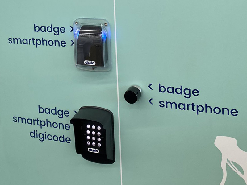 Photo of the 3 different solutions offered by Diwio® to control access to secure lockers