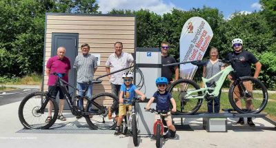 inauguration of the ALTAO® Modulo bicycle service station in Saint Maurice sur Moselles