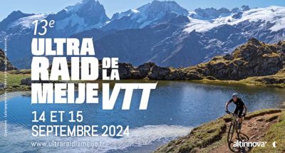Mountain biking on a path of the Ultra Raid de La Meije Altinnova